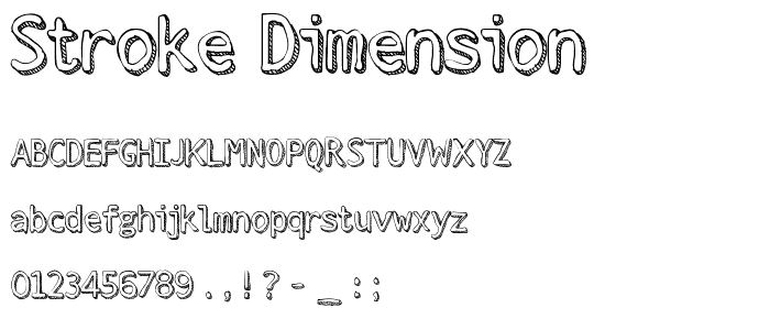 Stroke Dimension font